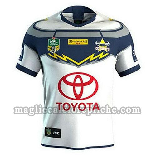 seconda maglie rugby calcio north queensland cowboys 2018 bianco