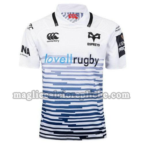 seconda maglie rugby calcio ospreys 2017-2018 bianco