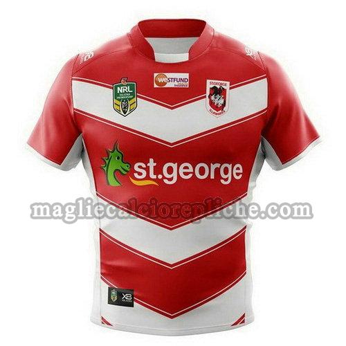 seconda maglie rugby calcio st. george illawarra dragons 2018 rosso