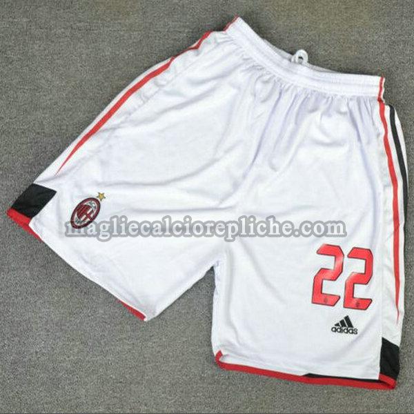 seconda pantaloncini calcio ac milan 2004-2005 bianco