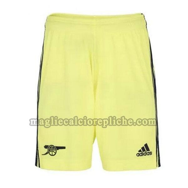 seconda pantaloncini calcio arsenal 2021 2022 giallo