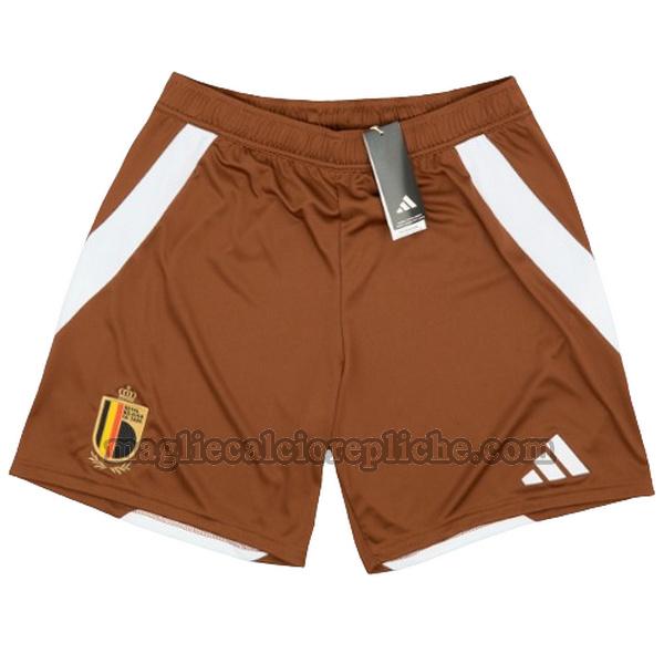 seconda pantaloncini calcio belgio 2024 rosso