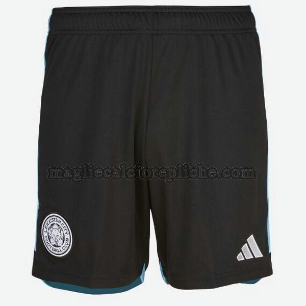 seconda pantaloncini calcio leicester city 2023 2024 nero