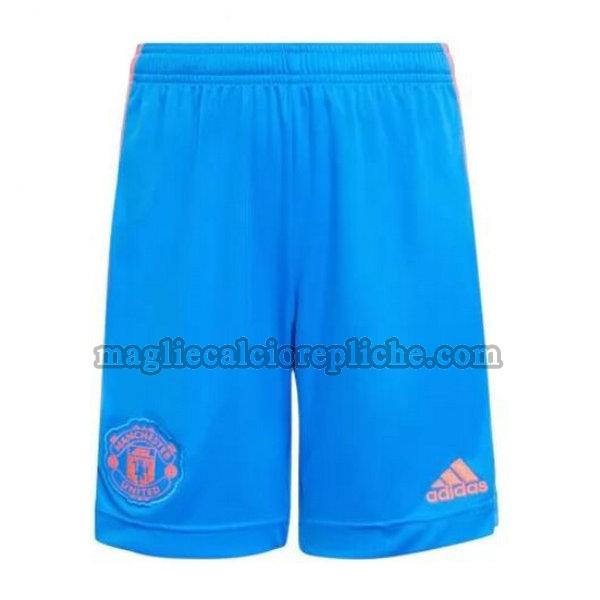 seconda pantaloncini calcio manchester united 2021 2022 blu