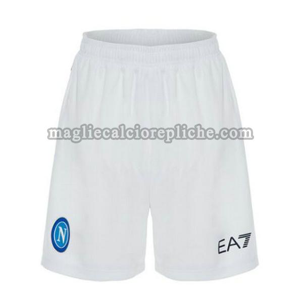 seconda pantaloncini calcio napoli 2023 2024 bianco