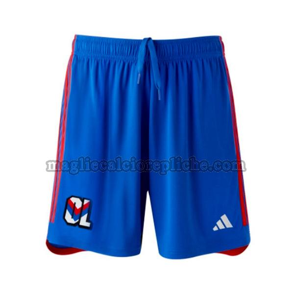 seconda pantaloncini calcio olympique lyon 2023 2024 blu