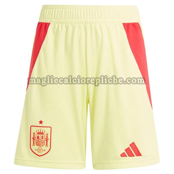 seconda pantaloncini calcio spagna 2024 giallo