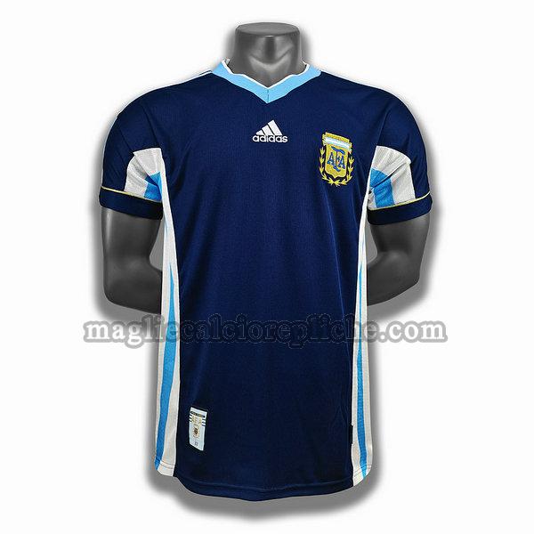 seconda player maglie calcio argentina 1998 blu