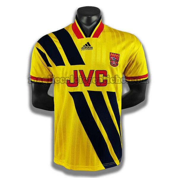 seconda player maglie calcio arsenal 1993 1994 giallo