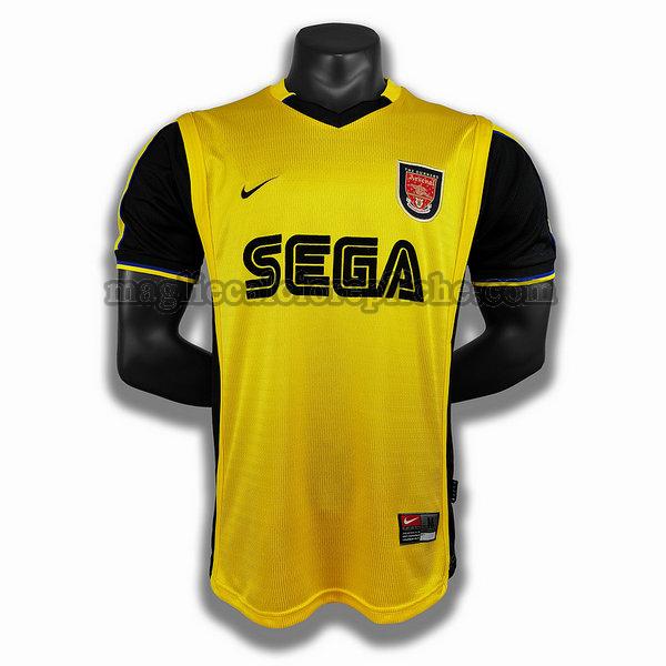 seconda player maglie calcio arsenal 1999 2000 giallo