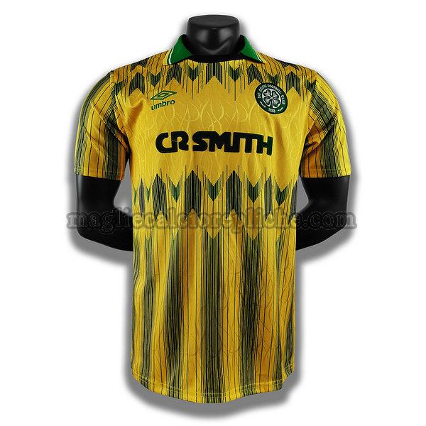 seconda player maglie calcio celtic 1992 1993 giallo