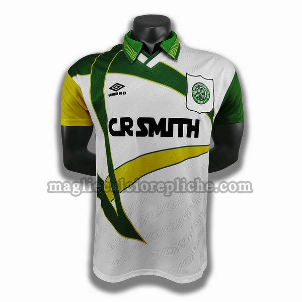 seconda player maglie calcio celtic 1993 1995 bianco verde