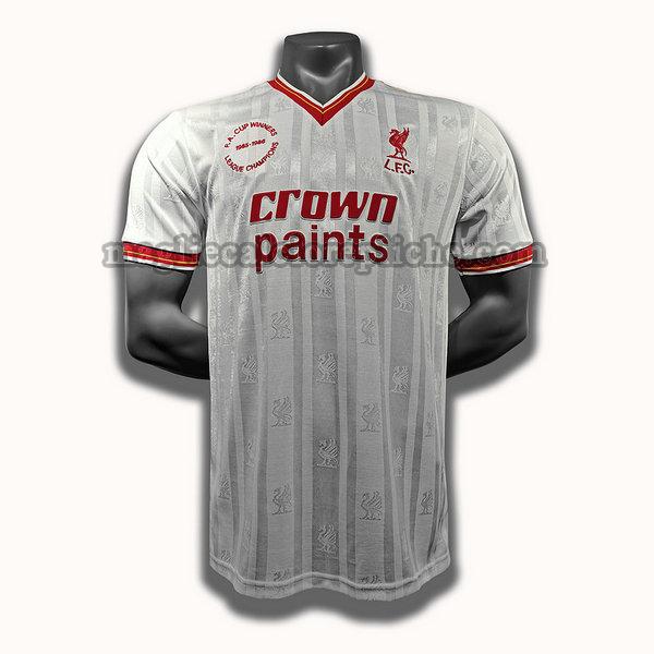 seconda player maglie calcio liverpool 1985 1986 bianco