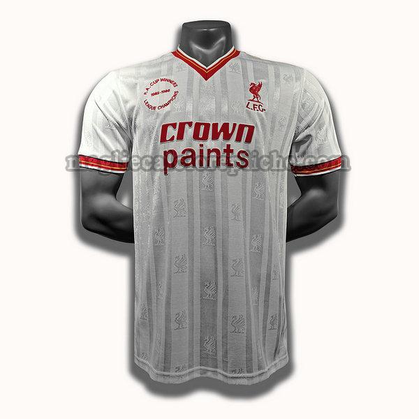 seconda player maglie calcio liverpool 1985 1986 bianco