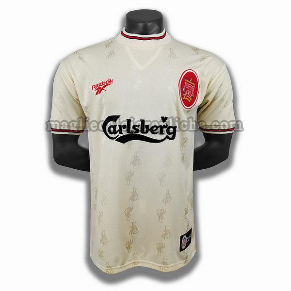 seconda player maglie calcio liverpool 1996 bianco