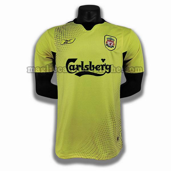 seconda player maglie calcio liverpool 2004 2005 giallo