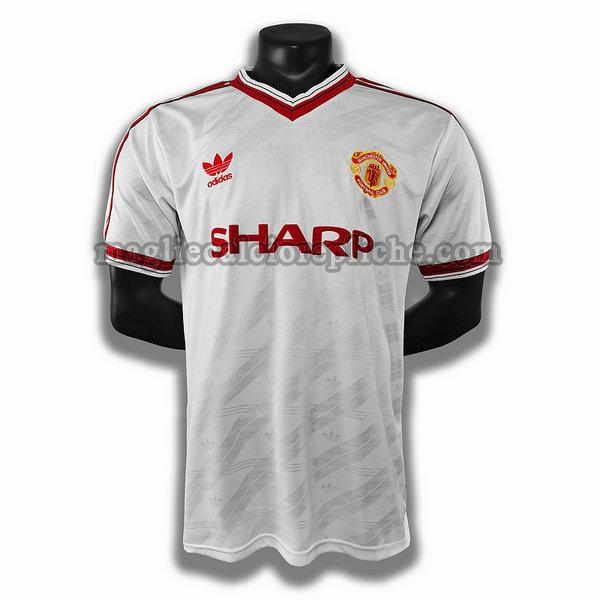 seconda player maglie calcio manchester united 1986 bianco