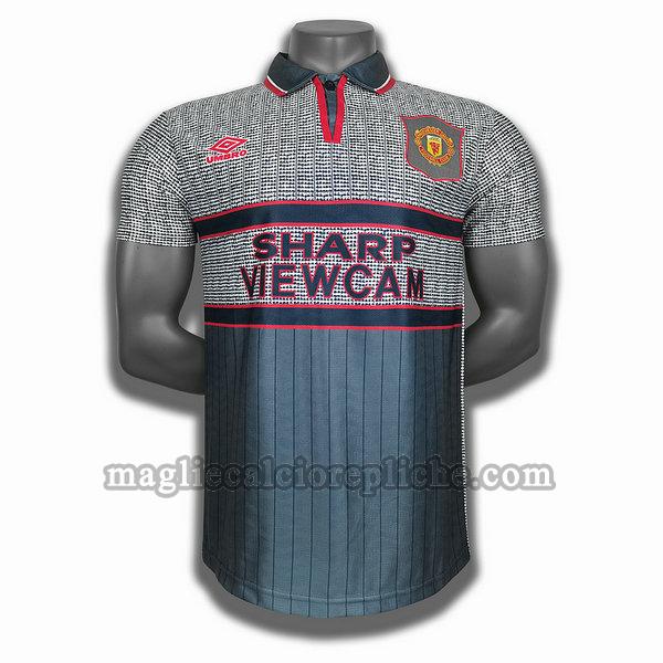 seconda player maglie calcio manchester united 1994 1996 grigio