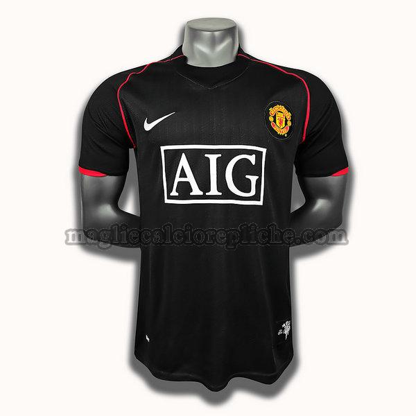 seconda player maglie calcio manchester united 2007 2008 nero