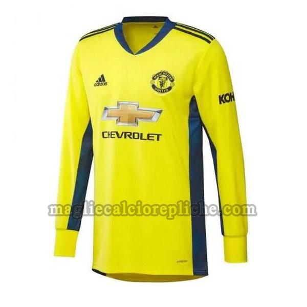 seconda portiere maglie calcio manchester united 2020-2021 manica lunga