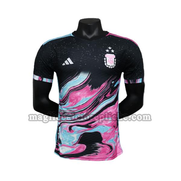 special edition maglie calcio argentina 2023 player nero rosa