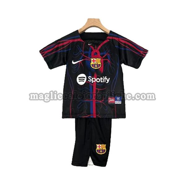 special edition maglie calcio bambino barcellona 2024 nero