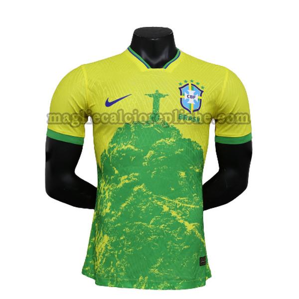 special edition maglie calcio brasile 2023 player giallo