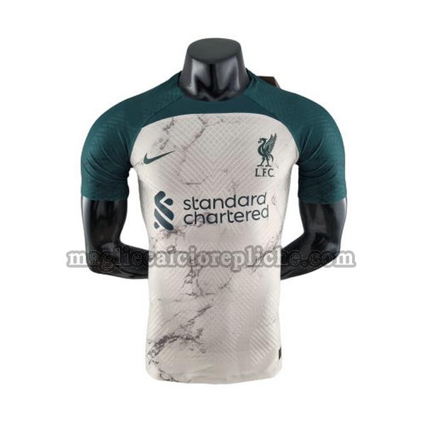 special edition maglie calcio liverpool 2022 2023 player bianco verde