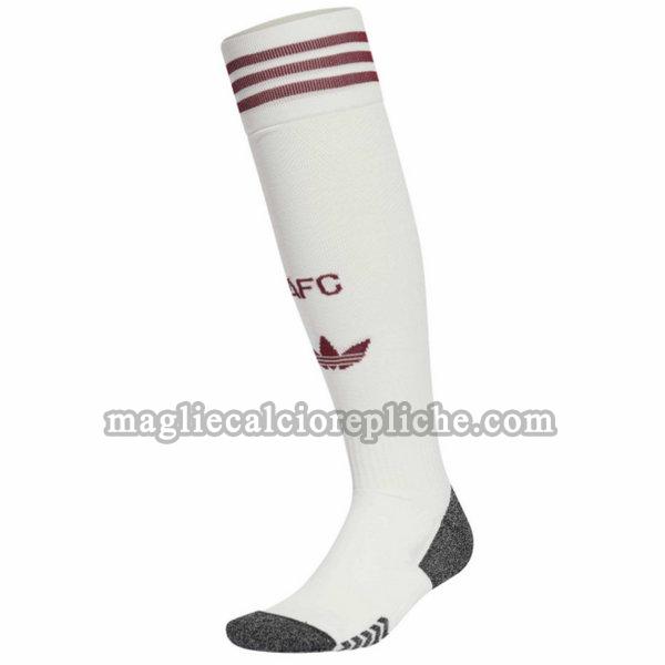 terza calzini calcio arsenal 2025 2026 bianco
