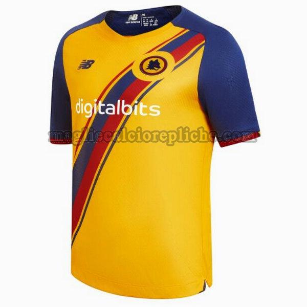 terza divisa maglie calcio as roma 2021 2022 giallo