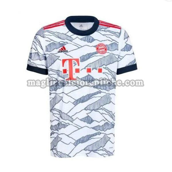 terza divisa maglie calcio bayern münchen 2021 2022 bianco grigio