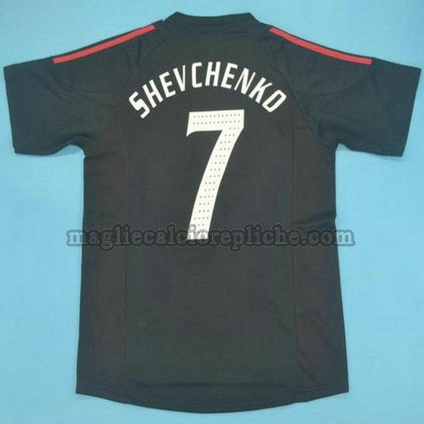 terza maglie calcio ac milan 2002-2003 shevchenko 7 nero