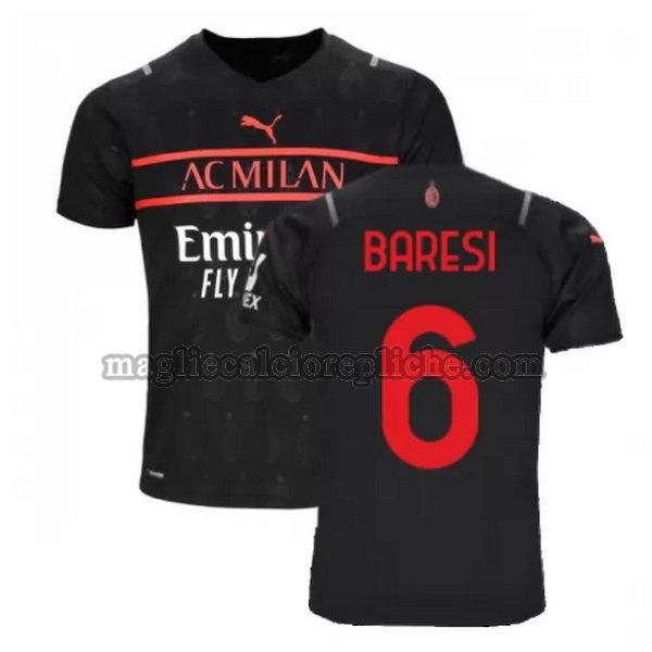 terza maglie calcio ac milan 2021 2022 baresi 6 nero