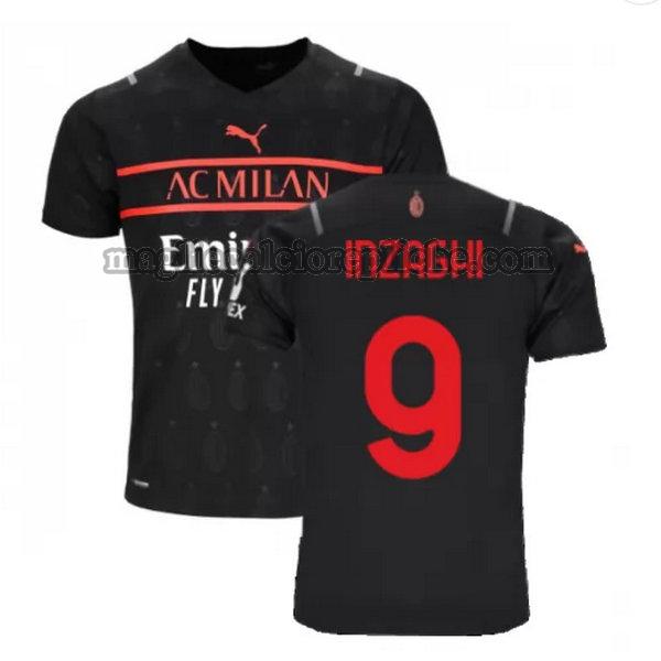 terza maglie calcio ac milan 2021 2022 inzaghi 9 nero