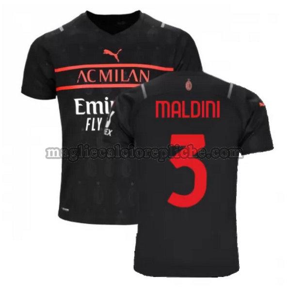 terza maglie calcio ac milan 2021 2022 maldini 3 nero