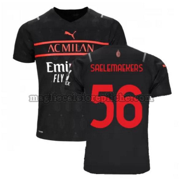 terza maglie calcio ac milan 2021 2022 saelemaekers 56 nero