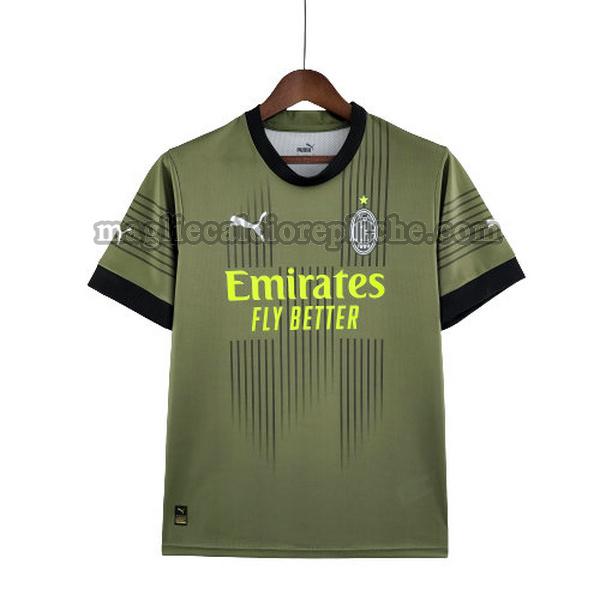 terza maglie calcio ac milan 2022 2023 thailandia verde