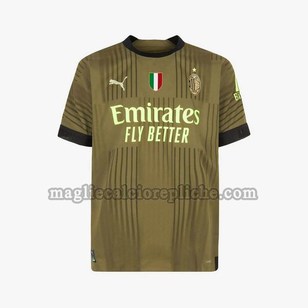 terza maglie calcio ac milan 2022 2023 verde