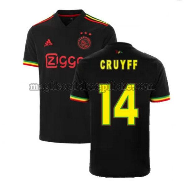 terza maglie calcio ajax 2021 2022 cruyff 14 nero