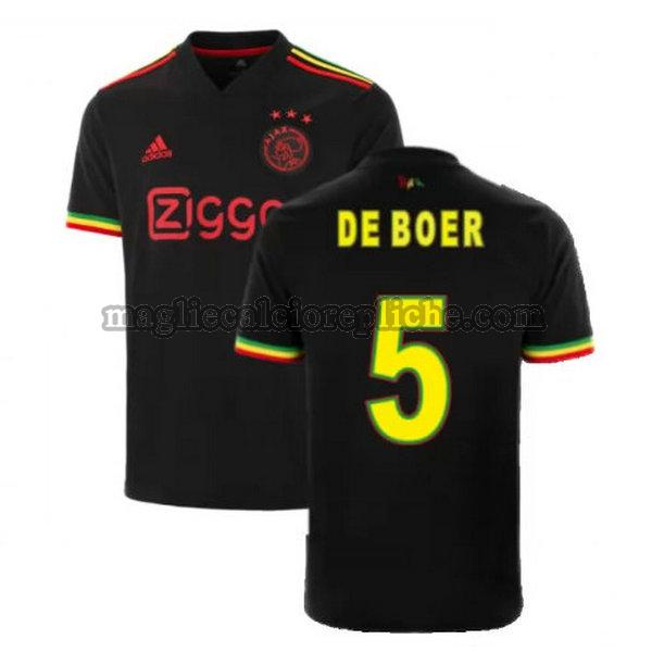 terza maglie calcio ajax 2021 2022 de boer 5 nero