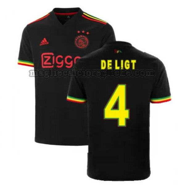 terza maglie calcio ajax 2021 2022 de ligt 4 nero