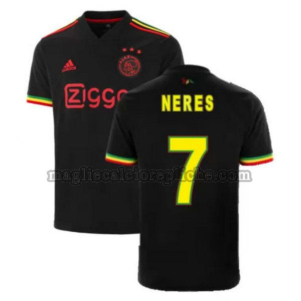 terza maglie calcio ajax 2021 2022 neres 7 nero