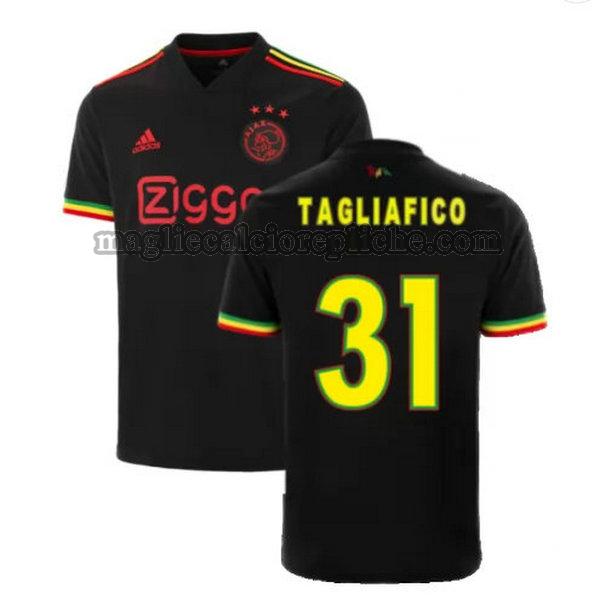 terza maglie calcio ajax 2021 2022 tagliafico 31 nero