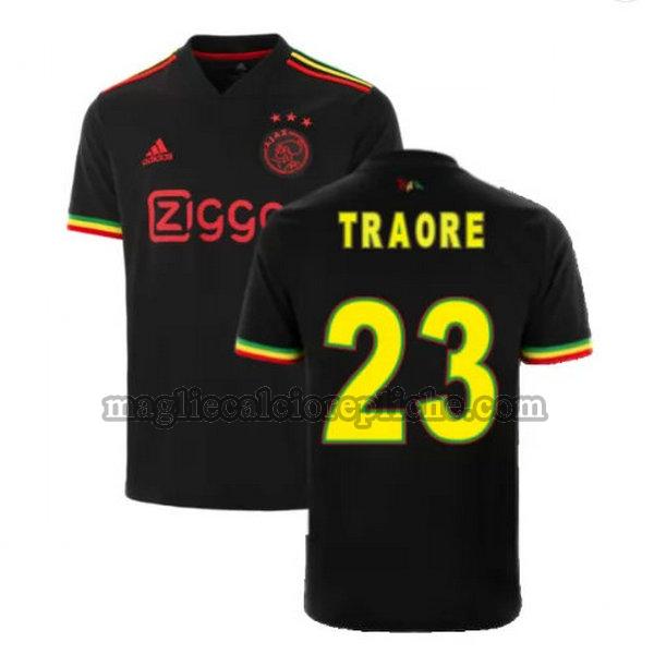 terza maglie calcio ajax 2021 2022 traore 23 nero