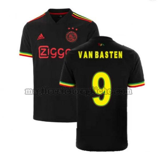 terza maglie calcio ajax 2021 2022 van basten 9 nero