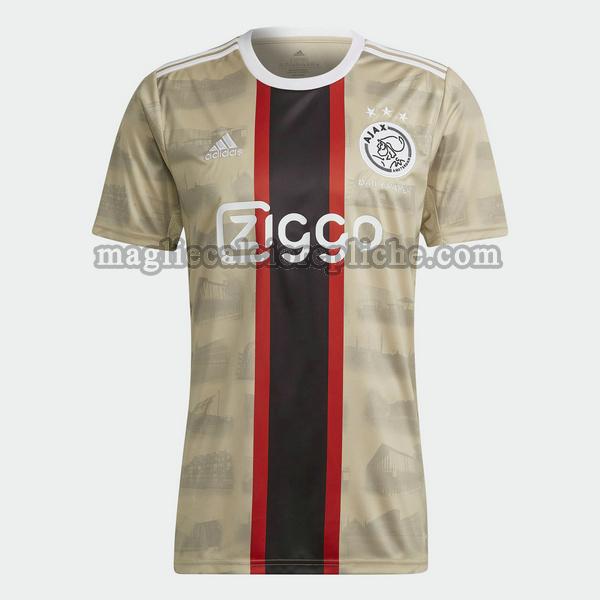 terza maglie calcio ajax 2022 2023 giallo