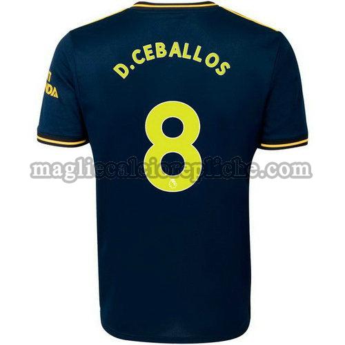 terza maglie calcio arsenal 2019-2020 d.ceballos 8