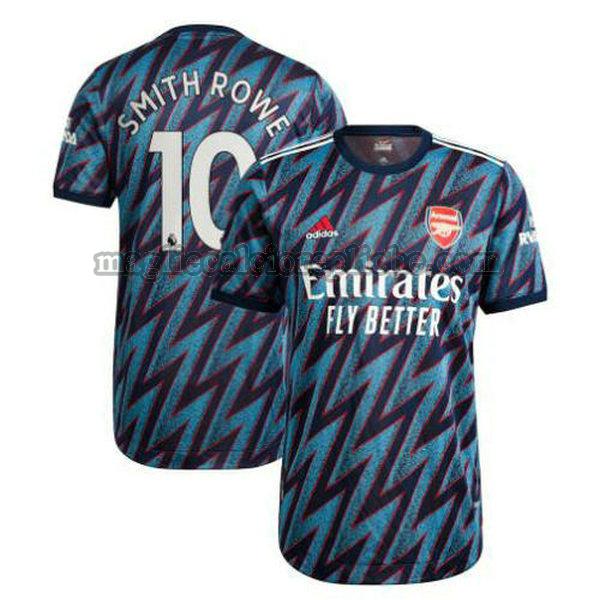 terza maglie calcio arsenal 2021 2022 rowe 10 blu