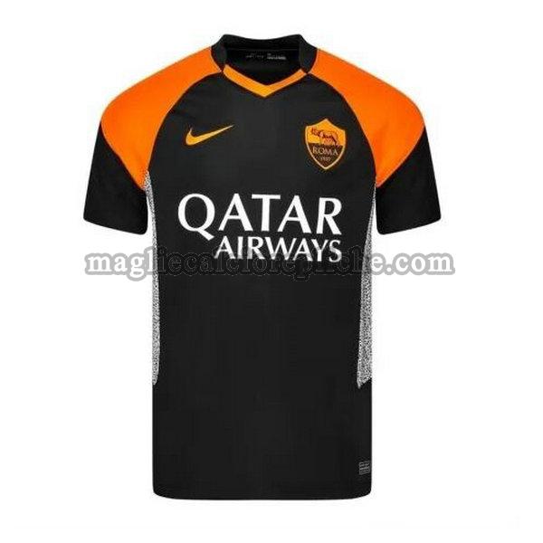 terza maglie calcio as roma 2020-2021 thailandia nero