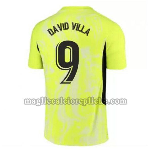 terza maglie calcio atlético madrid 2020-2021 david villa 9 verde